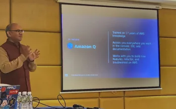Nilesh Vaghela presenting Amazon Q