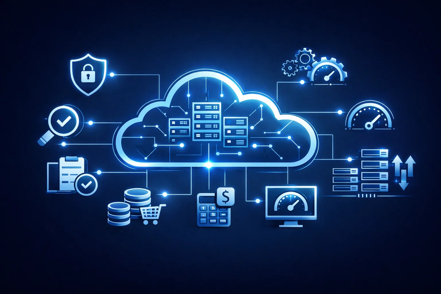 AWS Well-Architected Review framework diagram showing the six pillars of cloud architecture