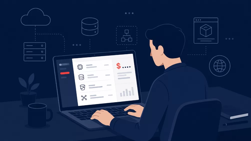 Solution architect manually configuring AWS pricing calculator before building an automated AWS cost estimation tool